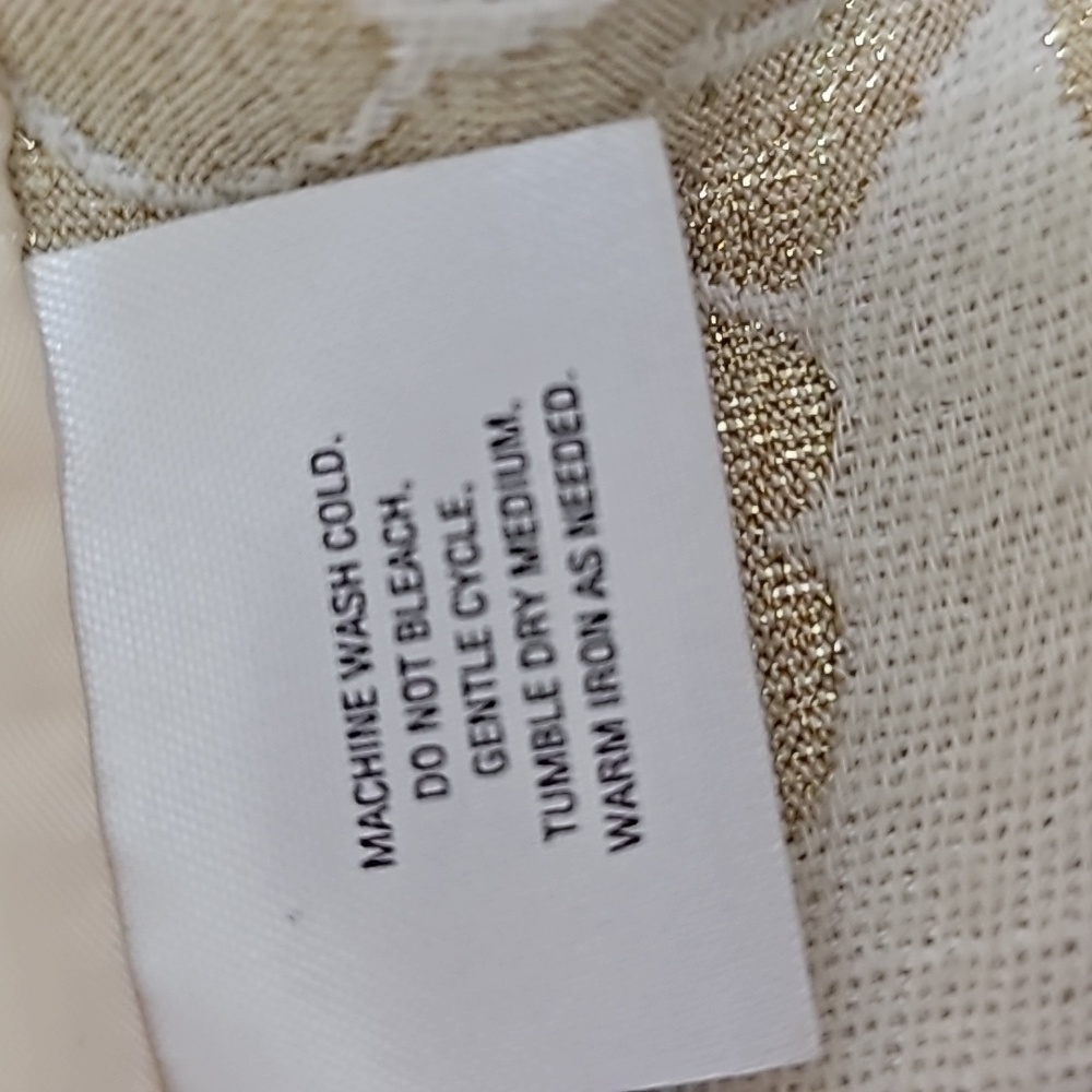 Jaclyn Smith Jacket Gold Cream Lined 3/4 Sleeves Gold Pearl Buttonsβ Size 8 VTG - Picture 12 of 12